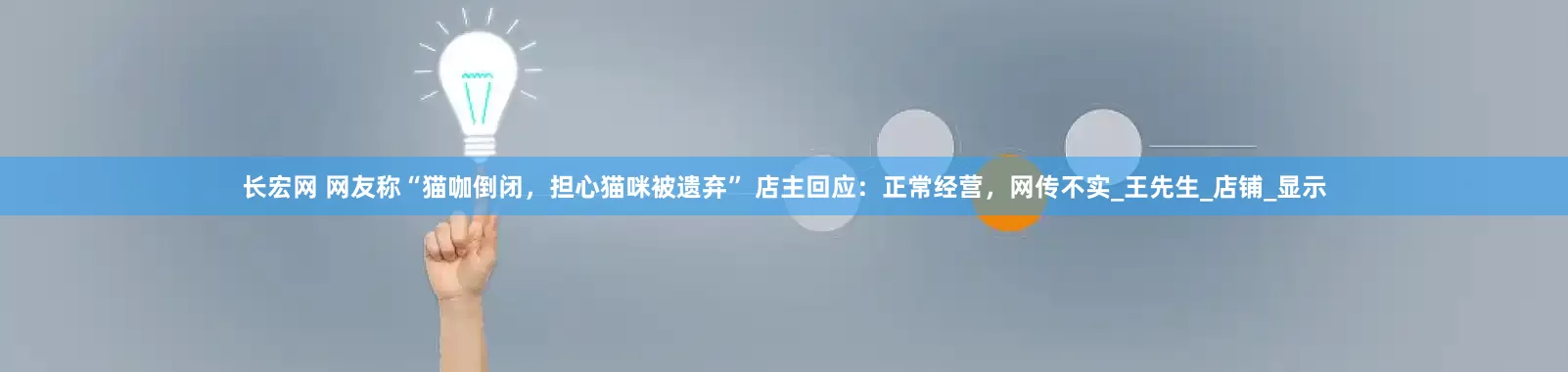 长宏网 网友称“猫咖倒闭，担心猫咪被遗弃” 店主回应：正常经营，网传不实_王先生_店铺_显示